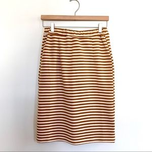 MIKAROSE | MIDI Pencil Skirt with Stripes